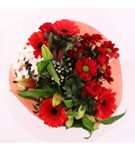 Bouquet 13 tiges rouge