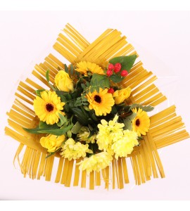 Bouquet triangle jaune