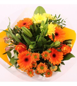 Bouquet rond orange