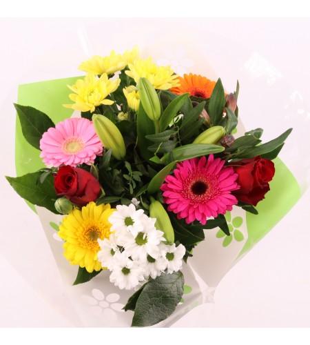 Bouquet rond multicolore