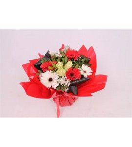 Bouquet poche d'eau rouge