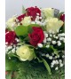 Bouquet Paris S blanc et rouge