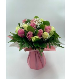 Bouquet Paris S Rose et Blanc