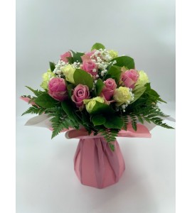 Bouquet Paris XL Rose et Blanc